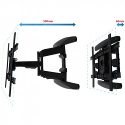 Esperanza ERW021 TV Stand, 40–85", Tilt Adjustment, Up to 68.2 kg, Black