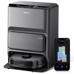 Eureka J12 Robot Vacuum Cleaner, 5000Pa, 3L, 300m², Up to 150 min runtime, LiDAR, DuoDetect AI 3D, Voice Control, HEPA 11, Black