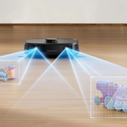 Eureka J12 Robot Vacuum Cleaner, 5000Pa, 3L, 300m², Up to 150 min runtime, LiDAR, DuoDetect AI 3D, Voice Control, HEPA 11, Black