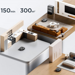 Eureka J12 Robot Vacuum Cleaner, 5000Pa, 3L, 300m², Up to 150 min runtime, LiDAR, DuoDetect AI 3D, Voice Control, HEPA 11, Black