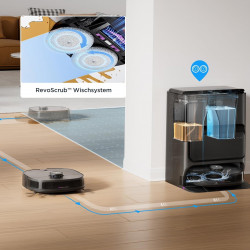 Eureka J12 Robot Vacuum Cleaner, 5000Pa, 3L, 300m², Up to 150 min runtime, LiDAR, DuoDetect AI 3D, Voice Control, HEPA 11, Black