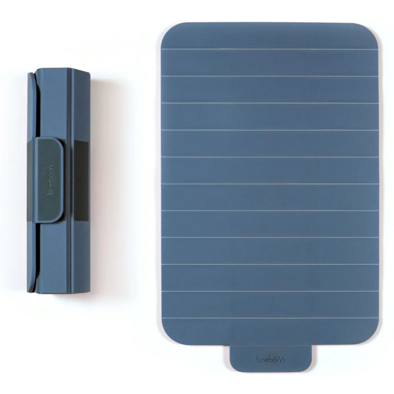Trebonn 1021111 Cutting Board, Foldable, 39 x 24 cm, Non-slip, Magnetic Closure, Blue-Gray