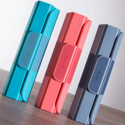 Σανίδα κοπής Trebonn 1021110, Αναδιπλούμενο, 39x24 cm, Αντιολισθητικό, Μαγνητικό κλείσιμο, Μπλε ανοιχτόχρωμο