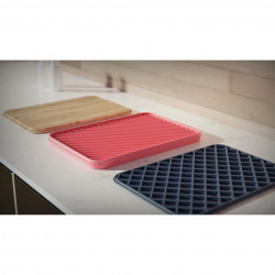 Trebonn Trilogy 1120108 Cutting Board Set with Stand and Grid, 34.5x24 cm, 3 pieces, Non-slip bottom, Multicolor