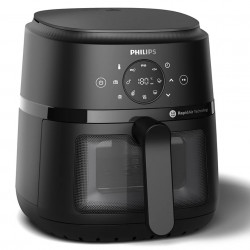 AirFryer Philips NA230/00, 1700W, 6.2L, 60-200C, 13 program, időzítő, Rapid Air, fekete