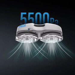 HUTT C7 Window Cleaning Robot, 90W, 80 ml, 5500Pa, AI Sensors, Built-in 650 mAh UPS, Smart Algorithm, White