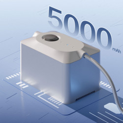 HUTT E+ Portable Battery for Window Robots, 5000 mAh, 25W Charging, Up to 90 Minutes of Run Time, White