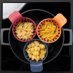 Set of 3 Trebonn Cookin'Pods 1521109 Colanders, Up to 220°C, Polypropylene, Multicolor
