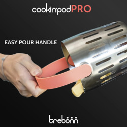 Гевгир Trebonn Cookinpodpro 1523101, За готвене и отцеждане, Дръжка за лесно изливане, Неръждаема стомана, Корал