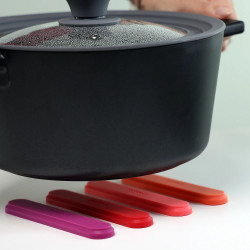 Set of 4 Trebonn Domino 1520211 modular trivets, 14 cm, heat-resistant, multicolored