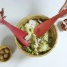 Trebonn Twins Salad Tongs 1520210, 35 cm, Heat-Resistant Up to 200°C, Detachable, Coral/Red
