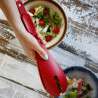 Trebonn Twins Salad Tongs 1520210, 35 cm, Heat-Resistant Up to 200°C, Detachable, Coral/Red
