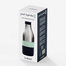 Trebonn Food&Hydrate 3 Insulated Bottle with Built-in Food Containers 1622109, 170/320/450 ml, Stainless Steel, Stainless Steel/Multicolor