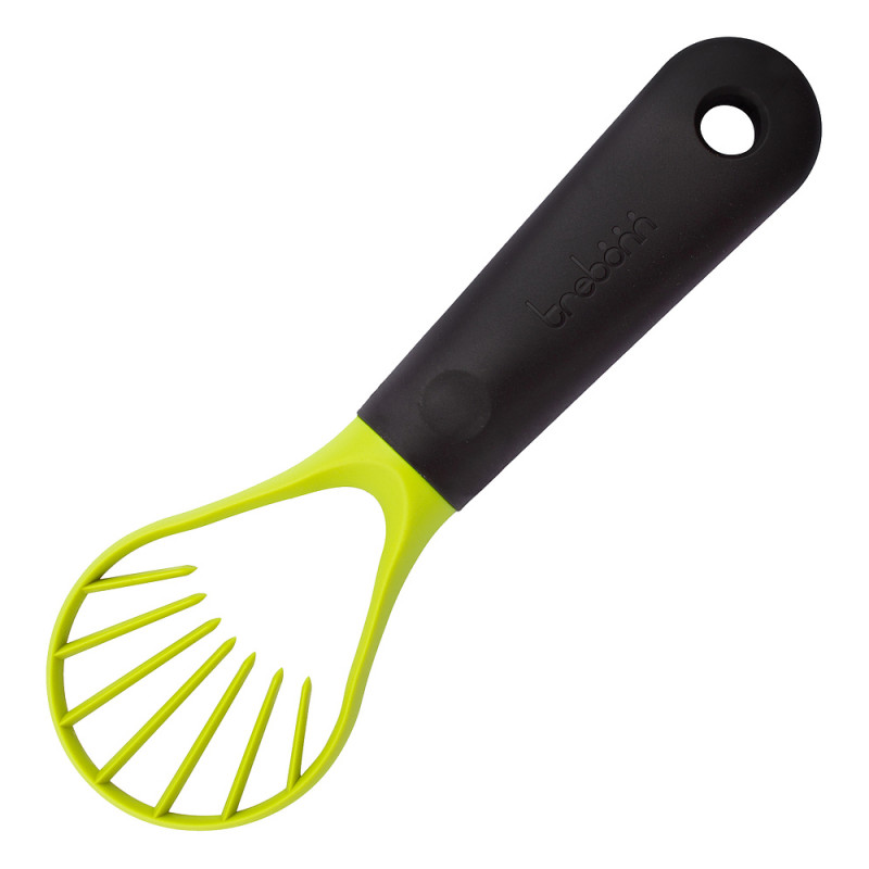 Trebonn AVOCADO 1523201 Avocado Peeler and Slicer, 20 cm, Soft-grip handle, Hanging loop, Black/Yellow