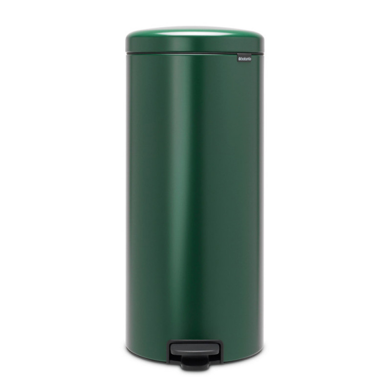 Cos de gunoi cu pedala Brabantia NewIcon 1003210, 30 L, Inchidere lina, Baza antiderapanta, Verde inchis