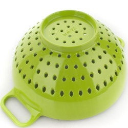 Μπολ με σουρωτήρι Trebonn DUO - Large 1824100, 2 l, 23.5x13 cm, μελαμίνη, λευκό/πράσινο