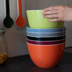 Set 6 boluri Trebonn Pile S Rainbow 1824931, 22x13.5 cm, Melamina, Multicolor