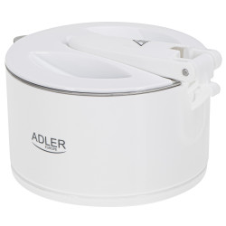 Туристически чайник Adler AD 1377, 600W, 0.6 л, Сгъваем корпус, Защита срещу кипене без вода, Бял