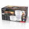 Fierbator pentru calatorii Adler AD 1377, 600W, 0.6 L, Corp din silicon pliabil, Protectie la supraincalzire, Indicator luminos, Alb