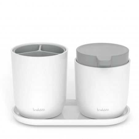 Organizator pentru baie Trebonn 3025140, Detasabil, Antiderapant, Alb/Gri