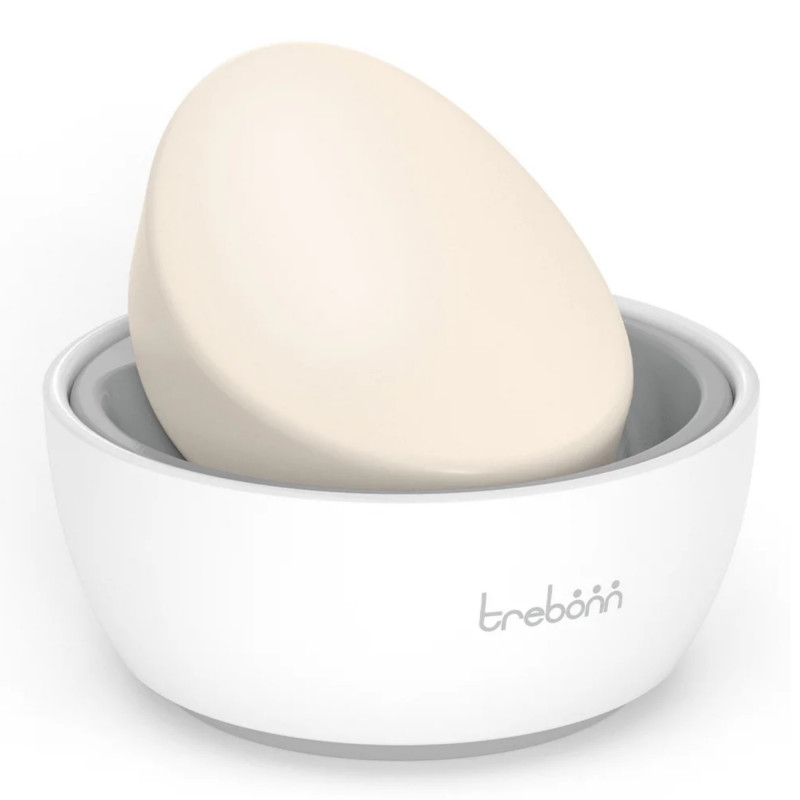 Сапунерка Trebonn 3025130, Отвор за оттичане, Неплъзгаща се основа, Бял/сив