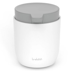 Диспенсър за сапун Trebonn 3025120, 11х9х9 см, 300 мл, Широк отвор, Голяма помпа, Бял/сив