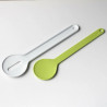 Set of 2 Trebonn 1524141 Salad Servers, 27.5 cm, Melamine, White/Green