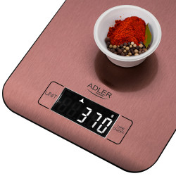 Adler AD 3183 Kitchen Scale, Up to 5 kg, TARE, Digital Display, Copper