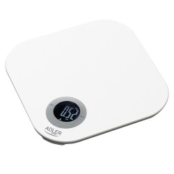 Adler AD 3180 Kitchen Scale, Up to 10 kg, Liquid Measurement, TARE, LCD Display, 2 x AAA, White