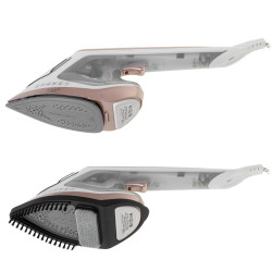 Парогенератор и ютия Adler AD 5044, 1800W, 180ml, 25g/min, LED, Вертикално и хоризонтално подаване, Бял/златист