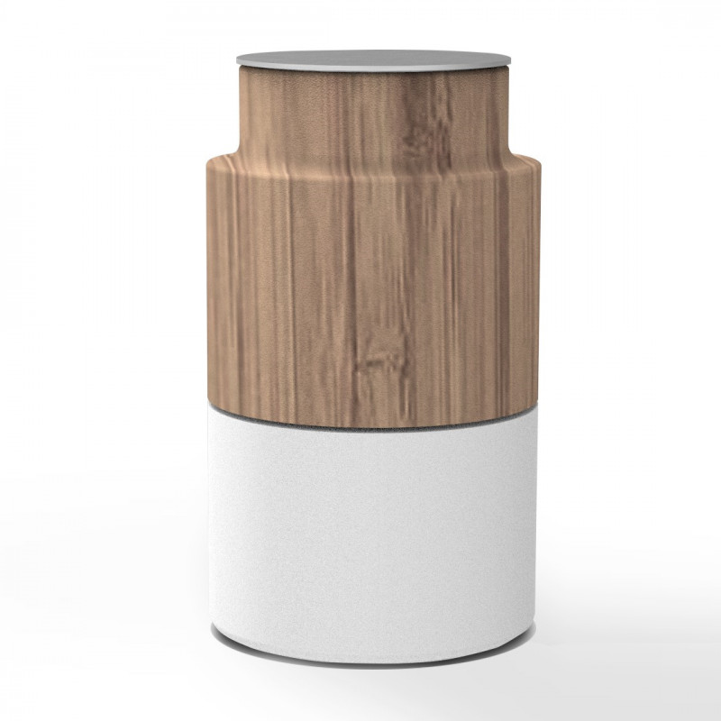 Trebonn Woody 1924201 Salt and Pepper Mill, Ceramic Mechanism, Bamboo, White