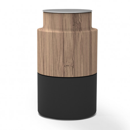 Rasnita pentru sare sau piper Trebonn Woody 1924202, Mecanism ceramic, Bambus, Negru