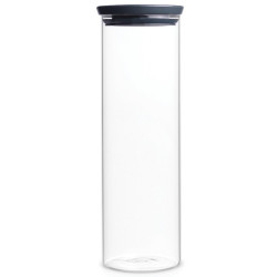 Стъклен буркан Brabantia Stackable 1.9L, Dark Grey