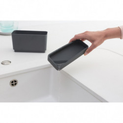 Organizator pentru chiuveta Brabantia SinkSide 1000209, Antiderapant, Silicon, Gri inchis