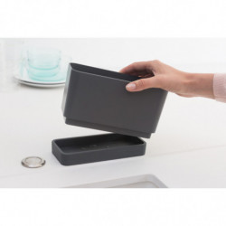 Organizator pentru chiuveta Brabantia SinkSide 1000209, Antiderapant, Silicon, Gri inchis