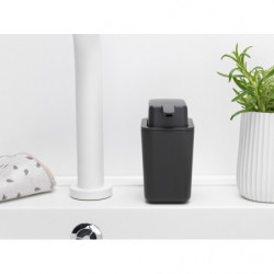 Brabantia SinkSide Liquid Soap Dispenser 1003313, 250 ml, Easy to Clean, Rubber Base, Dark Gray