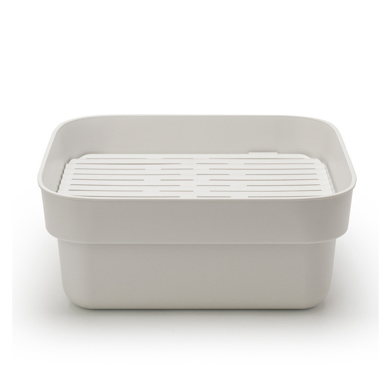 Brabantia 1003316 Washing and Draining Bowl, 16.1 x 37.4 x 34.4 cm, Safe for Non-Stick Cookware, Light Gray