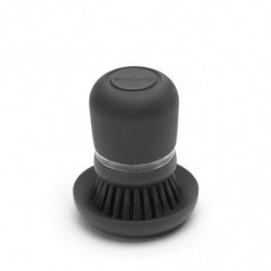 Brabantia Sinkside 1003317 Liquid Soap Dispenser with Dish Brush, 100 ml, Polyester Bristles, Stand, Dark Gray