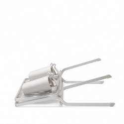 Brabantia SinkSide 1004152 Foldable Dish Rack, Utensil Holder, Rust-Resistant, Light Gray