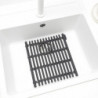 Brabantia SinkSide 1004155 Silicone Pot Mat, Up to 220°C, Adjustable Width, Dark Gray