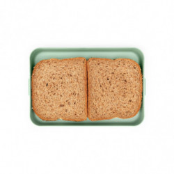 Brabantia Make&Take Lunch Box 1006285, 1.1 L, Holds up to 2 sandwiches, BPA-free, Flat, Green