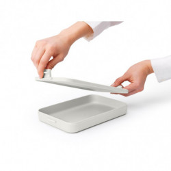 Brabantia Make&Take Lunch Box 1006286, 1.1 L, Holds up to 2 sandwiches, BPA-free, Flat, Gray