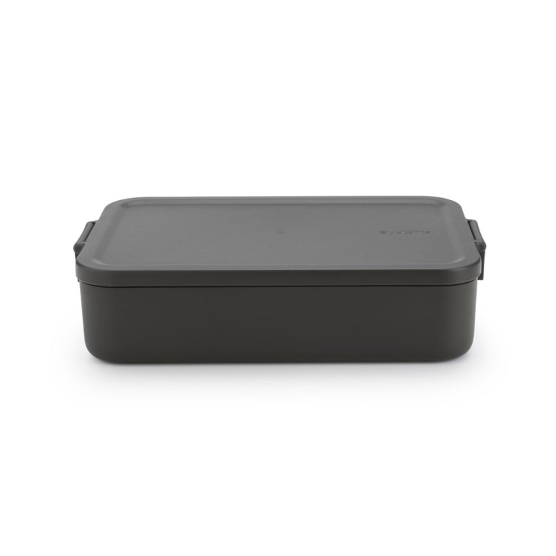 Brabantia Make&Take Food Container 1006287, 2 L, Airtight Seal, BPA-Free, Dark Gray