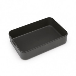 Brabantia Make&Take Food Container 1006287, 2 L, Airtight Seal, BPA-Free, Dark Gray
