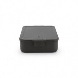 Brabantia Make&Take Food Container 1006290, 2 L, With Dividers, Airtight Seal, BPA-Free, Dark Gray