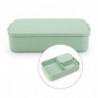 Brabantia Make&Take Food Container 1006291, 2 L, With Dividers, Airtight Seal, BPA-Free, Green