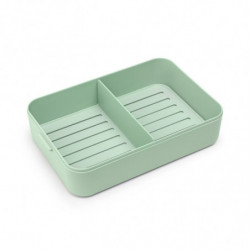 Brabantia Make&Take Food Container 1006291, 2 L, With Dividers, Airtight Seal, BPA-Free, Green