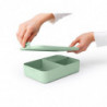 Brabantia Make&Take Food Container 1006291, 2 L, With Dividers, Airtight Seal, BPA-Free, Green