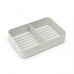 Κουτί τροφίμων Brabantia Make&Take 1006292, 2 l, Με διαχωριστικά, Στεγανό κλείσιμο, Χωρίς BPA, Ανοιχτό γκρι