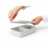 Brabantia Make&Take Food Container 1006292, 2 L, With Dividers, Airtight Seal, BPA-Free, Light Gray